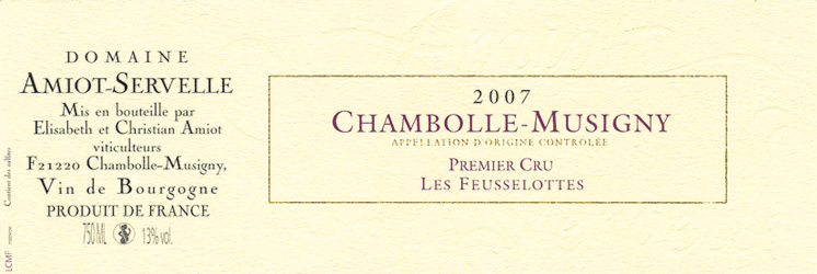 Premier Cru Les Feusselottes