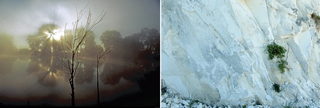 Lever de soleil sur la Marne - Craie du sous-sol champenois