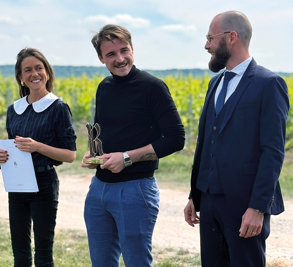 Brice Beuzeville-Loiseau vainqueur du trophée Ruinart Sommeliers Challenge.
